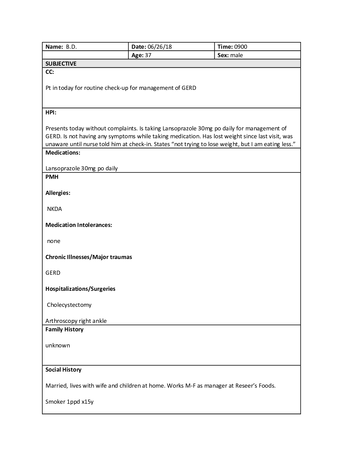 Preview image for NSG 6420 SOAP NOTE BD